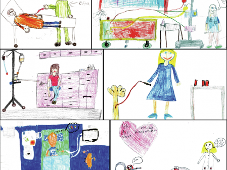 Kinderzeichungen aus dem Krankenhaus